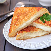 immagine di dettaglio di mozzarella in carrozza