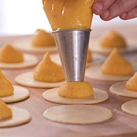 scema su dischetti dolci con sacc a poche