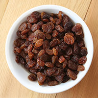 ciotola di uvetta sultanina