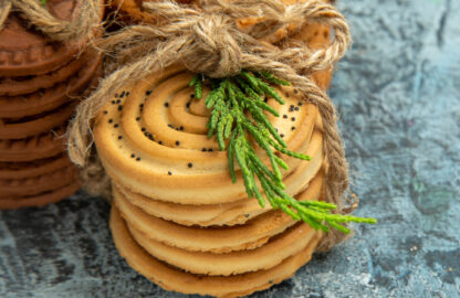 biscotti salati impilati