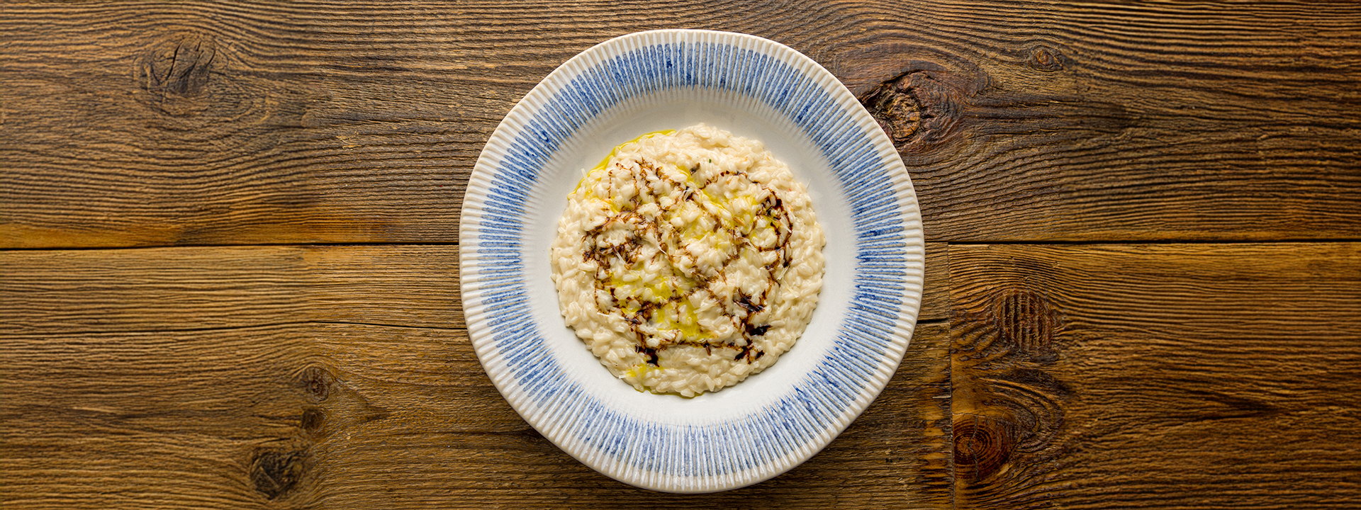 Piatto di risotto ai quattro formaggi Arborea